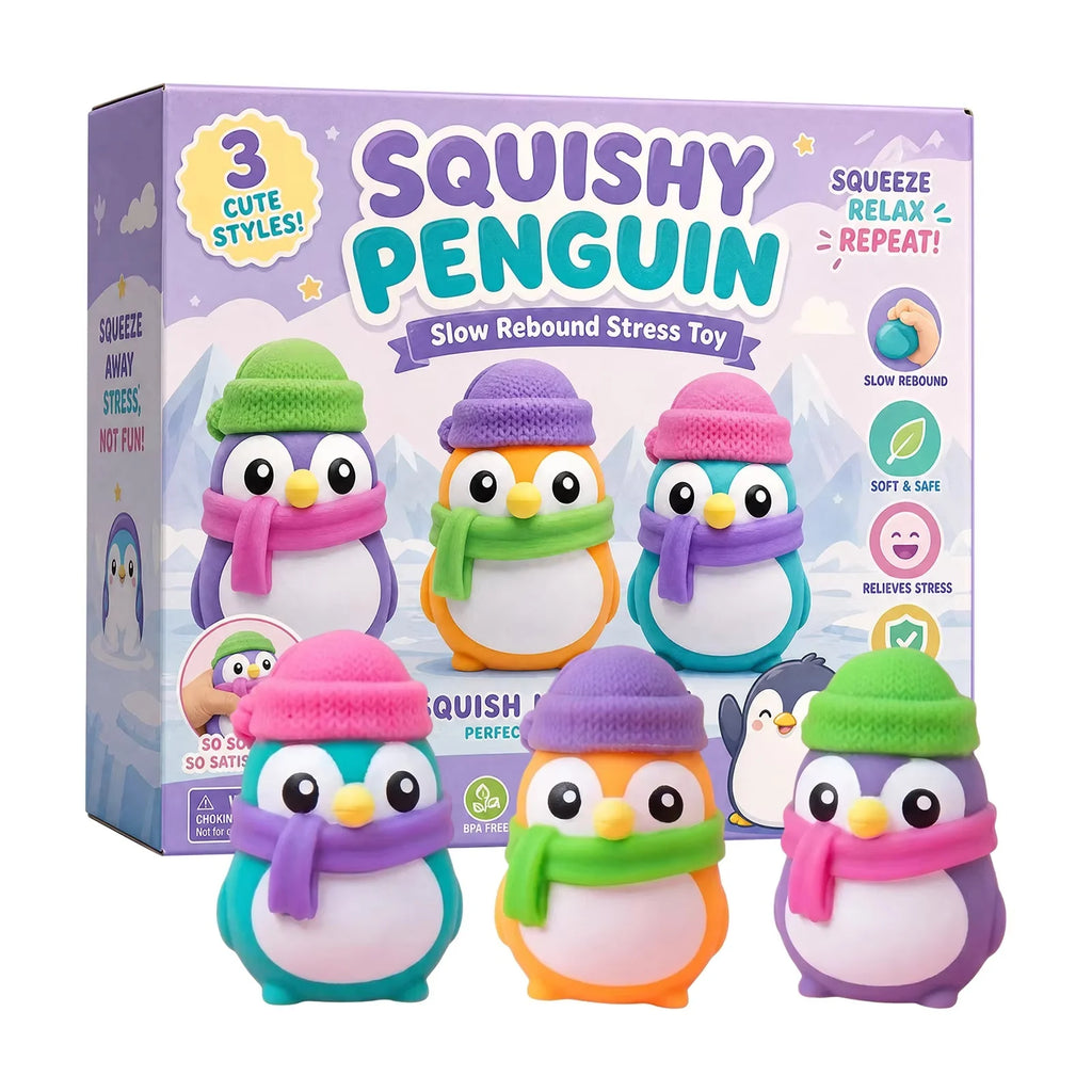 Glow-in-the-Dark Arctic Penguin Crunchy Squishy