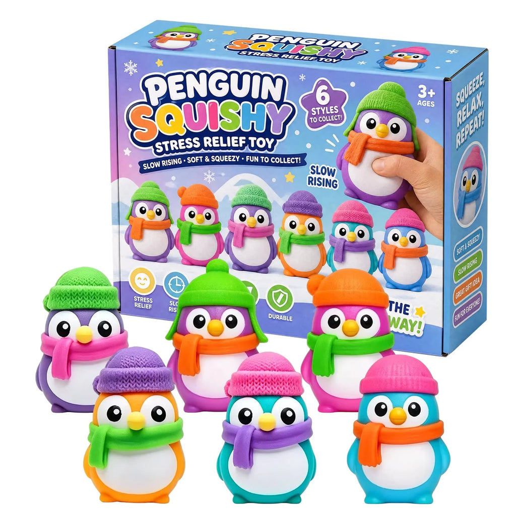 Glow-in-the-Dark Arctic Penguin Crunchy Squishy